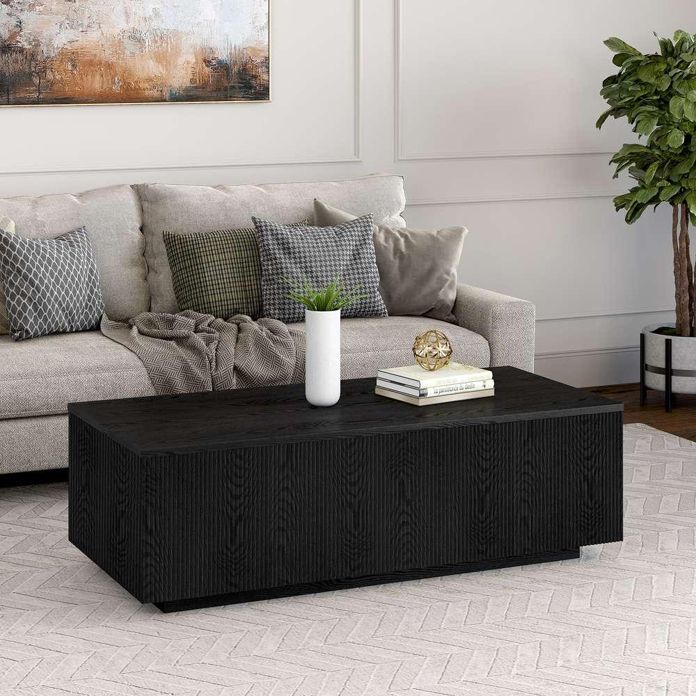 Hudson & Canal - Reyes 48in Wide Rectangular Coffee Table in Black Grain - CT2013 veiw 5