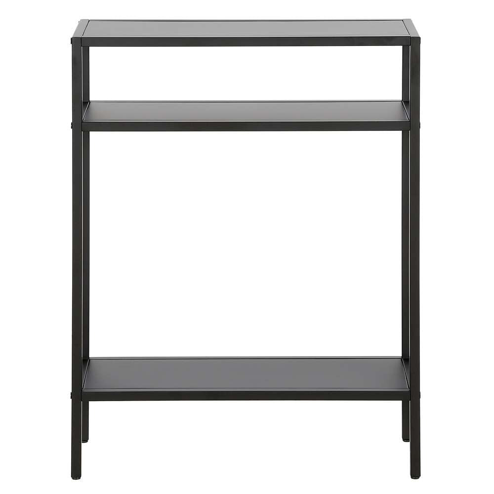 Hudson & Canal - Ricardo 22in Wide Rectangular Console Table with Metal Shelves in Blackened Bronze - AT1170 veiw 3