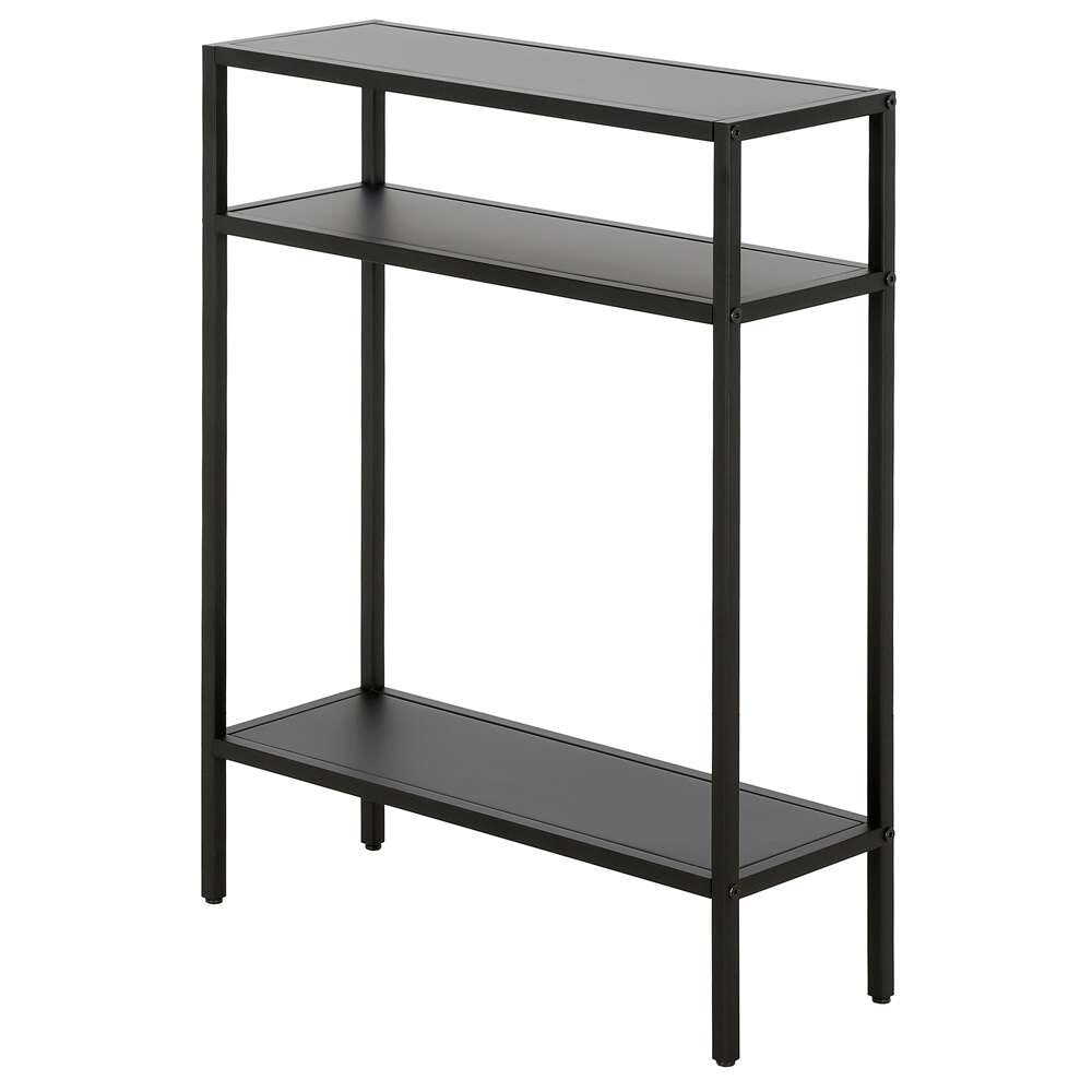 Hudson & Canal - Ricardo 22in Wide Rectangular Console Table with Metal Shelves in Blackened Bronze - AT1170 veiw 4