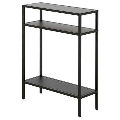 Hudson & Canal - Ricardo 22in Wide Rectangular Console Table with Metal Shelves in Blackened Bronze - AT1170 veiw 4
