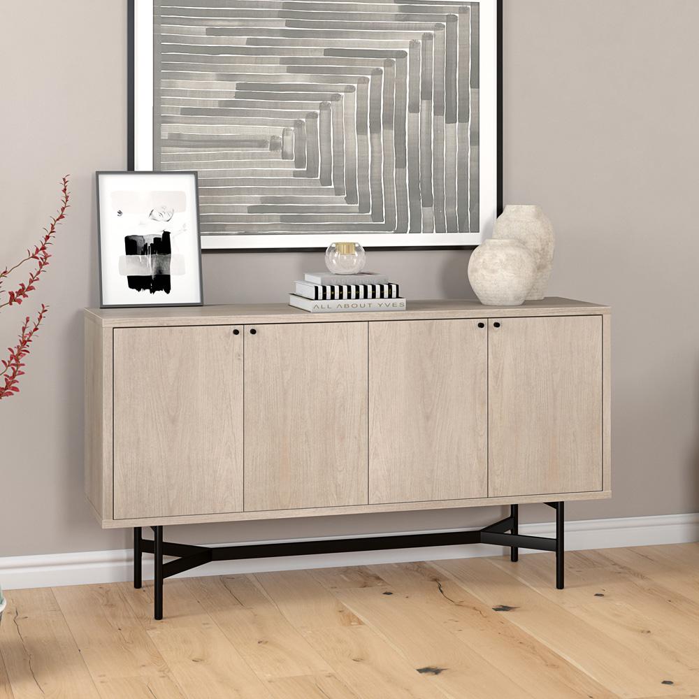 Hudson & Canal - Richmond 58in Wide Rectangular Buffet Table in Alder White - BF2269 veiw 5