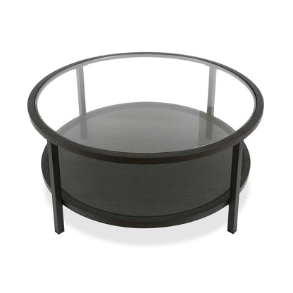 Hudson & Canal - Rigan 36in Wide Round Coffee Table in Blackened Bronze - CT0131 veiw 4