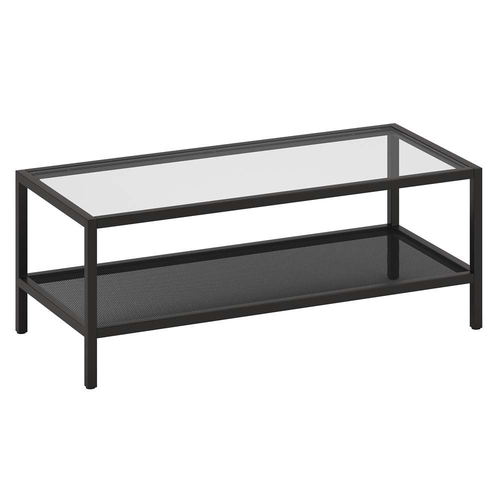 Hudson & Canal - Rigan 45in Wide Rectangular Coffee Table in Blackened Bronze - CT0067 veiw 1