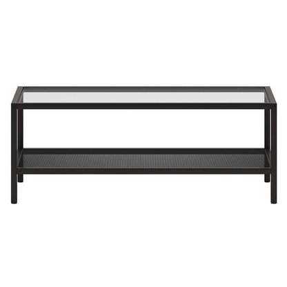 Hudson & Canal - Rigan 45in Wide Rectangular Coffee Table in Blackened Bronze - CT0067 veiw 3