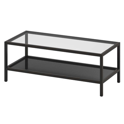 Hudson & Canal - Rigan 45in Wide Rectangular Coffee Table in Blackened Bronze - CT0067 veiw 4