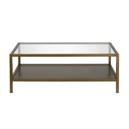 Hudson & Canal - Rigan 45in Wide Rectangular Coffee Table in Brass - CT0174 veiw 5
