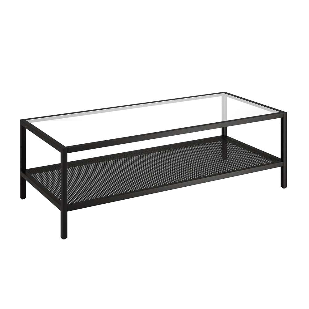 Hudson & Canal - Rigan 54in Wide Rectangular Coffee Table in Blackened Bronze - CT1224 veiw 1