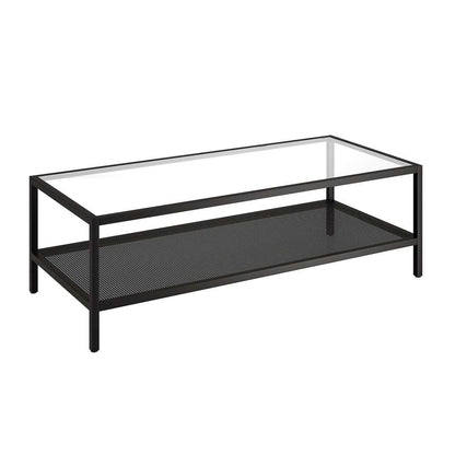 Hudson & Canal - Rigan 54in Wide Rectangular Coffee Table in Blackened Bronze - CT1224 veiw 1