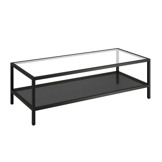 Hudson & Canal - Rigan 54in Wide Rectangular Coffee Table in Blackened Bronze - CT1224 veiw 1