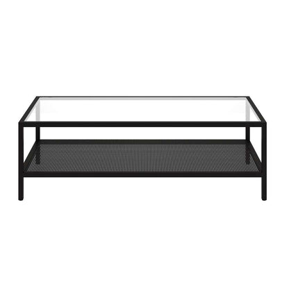 Hudson & Canal - Rigan 54in Wide Rectangular Coffee Table in Blackened Bronze - CT1224 veiw 3