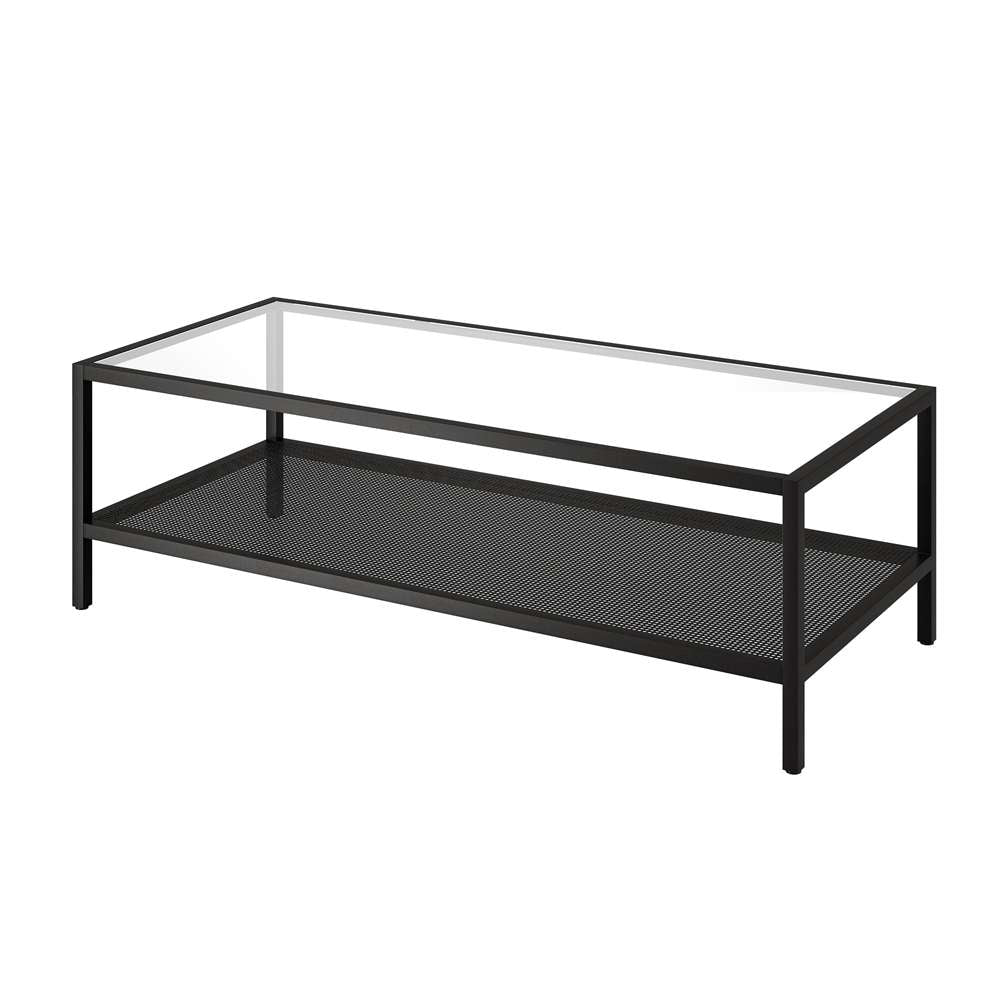 Hudson & Canal - Rigan 54in Wide Rectangular Coffee Table in Blackened Bronze - CT1224 veiw 4