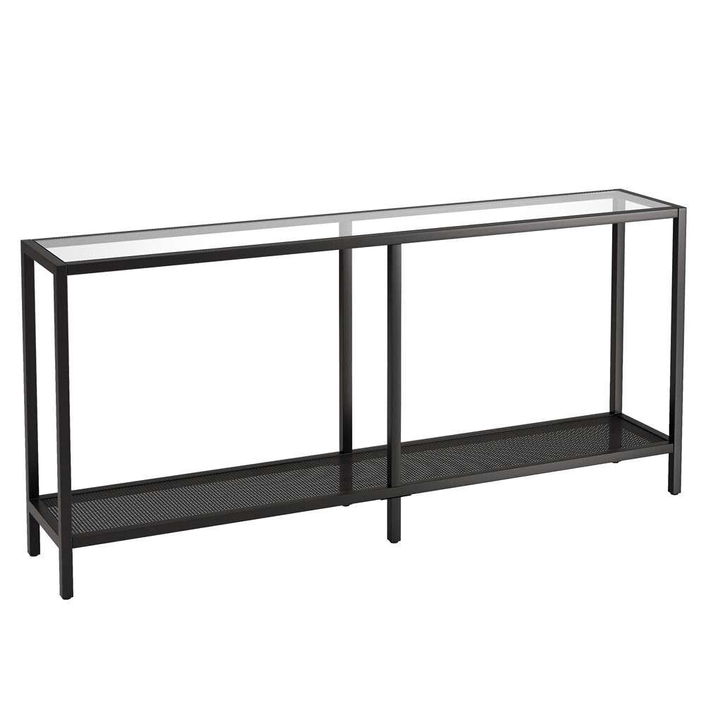 Hudson & Canal - Rigan 64in Wide Rectangular Console Table in Blackened Bronze - AT0590 veiw 1