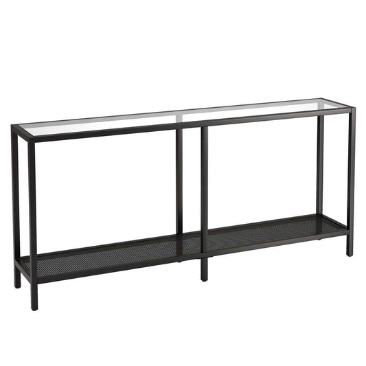 Hudson & Canal - Rigan 64in Wide Rectangular Console Table in Blackened Bronze - AT0590 veiw 1