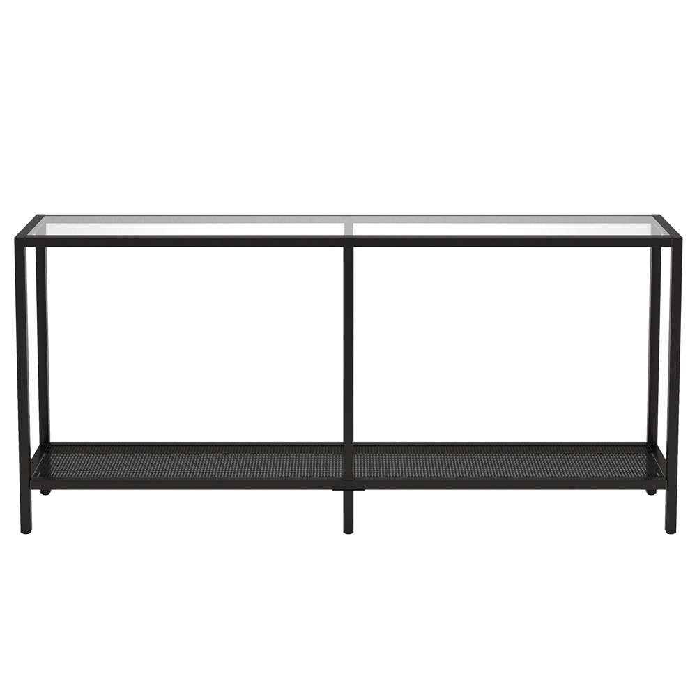 Hudson & Canal - Rigan 64in Wide Rectangular Console Table in Blackened Bronze - AT0590 veiw 3