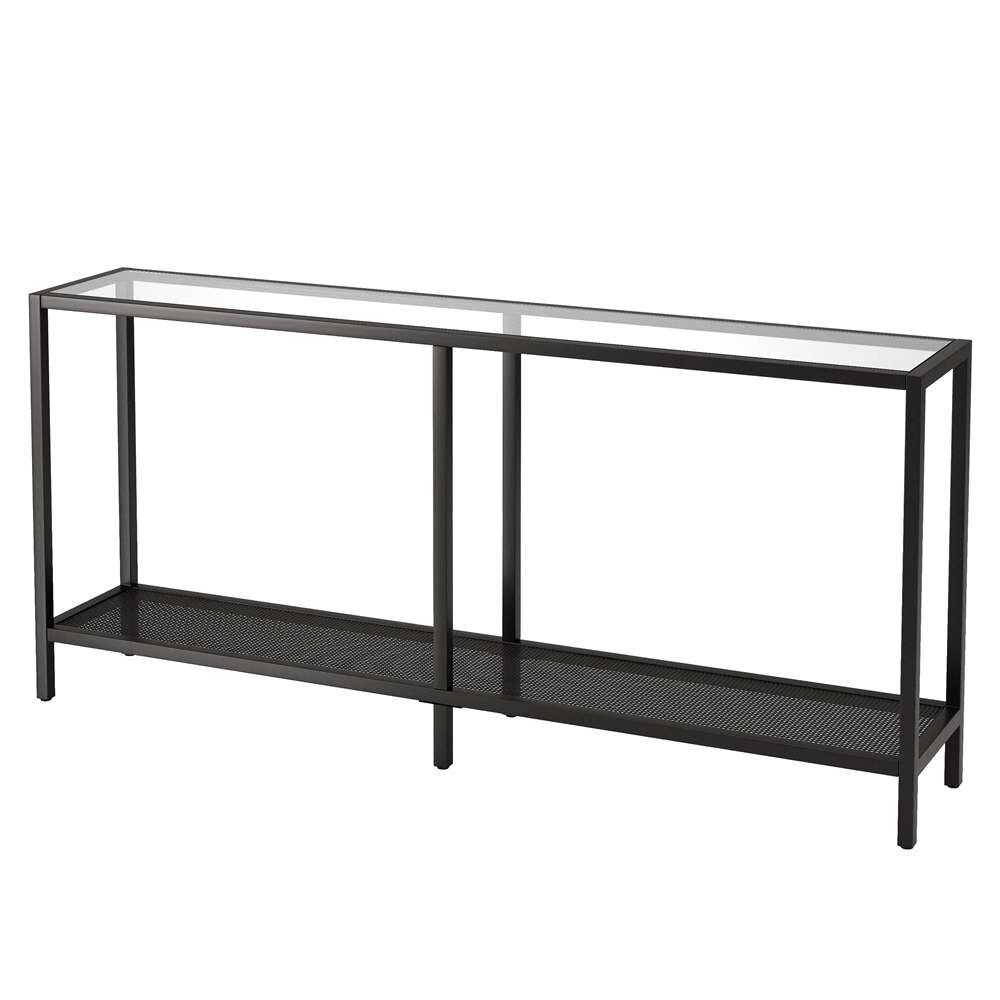 Hudson & Canal - Rigan 64in Wide Rectangular Console Table in Blackened Bronze - AT0590 veiw 4
