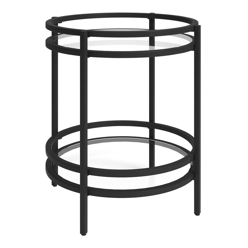 Hudson & Canal - Robillard 20in Wide Round Side Table in Blackened Bronze - ST1198 veiw 1