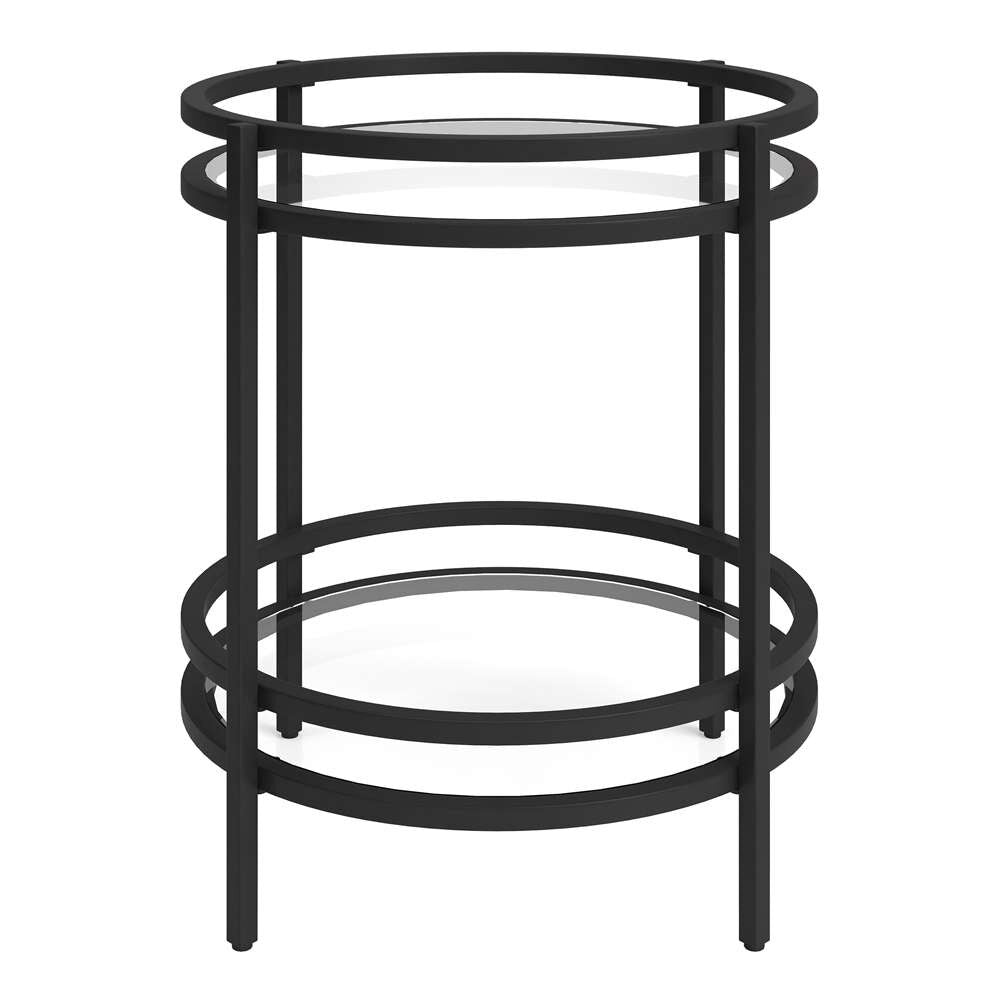 Hudson & Canal - Robillard 20in Wide Round Side Table in Blackened Bronze - ST1198 veiw 3