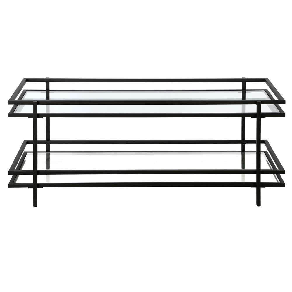 Hudson & Canal - Robillard 45in Wide Rectangular Coffee Table in Blackened Bronze - CT1238 veiw 3
