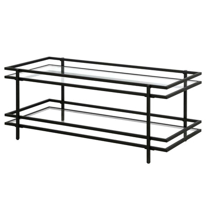 Hudson & Canal - Robillard 45in Wide Rectangular Coffee Table in Blackened Bronze - CT1238 veiw 4