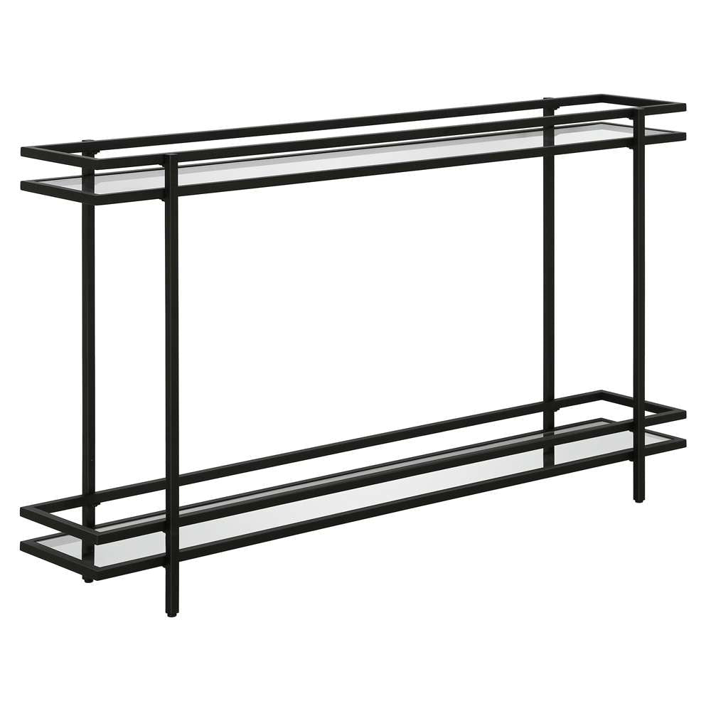 Hudson & Canal - Robillard 52in Wide Rectangular Console Table in Blackened Bronze - AT1141 veiw 1