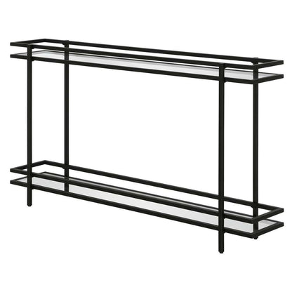 Hudson & Canal - Robillard 52in Wide Rectangular Console Table in Blackened Bronze - AT1141 veiw 4