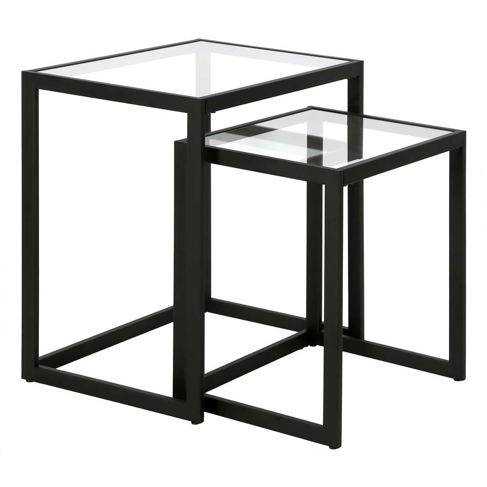 Hudson & Canal - Rocco Rectangular Nested Side Table in Blackened Bronze - ST0554 veiw 1