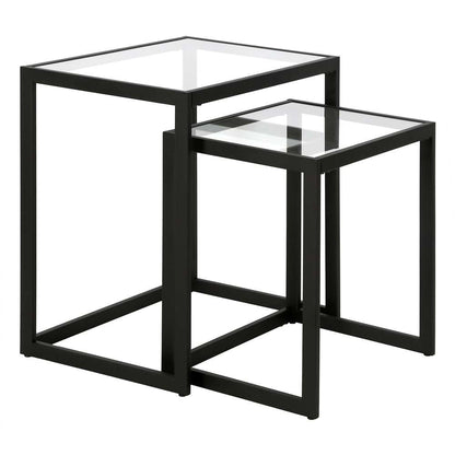 Hudson & Canal - Rocco Rectangular Nested Side Table in Blackened Bronze - ST0554 veiw 1