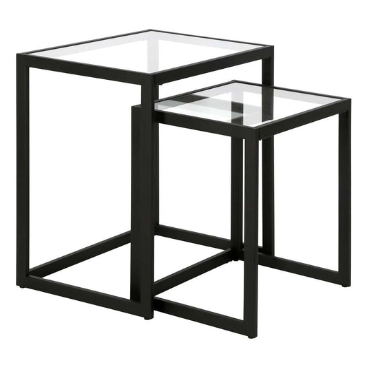 Hudson & Canal - Rocco Rectangular Nested Side Table in Blackened Bronze - ST0554 veiw 1