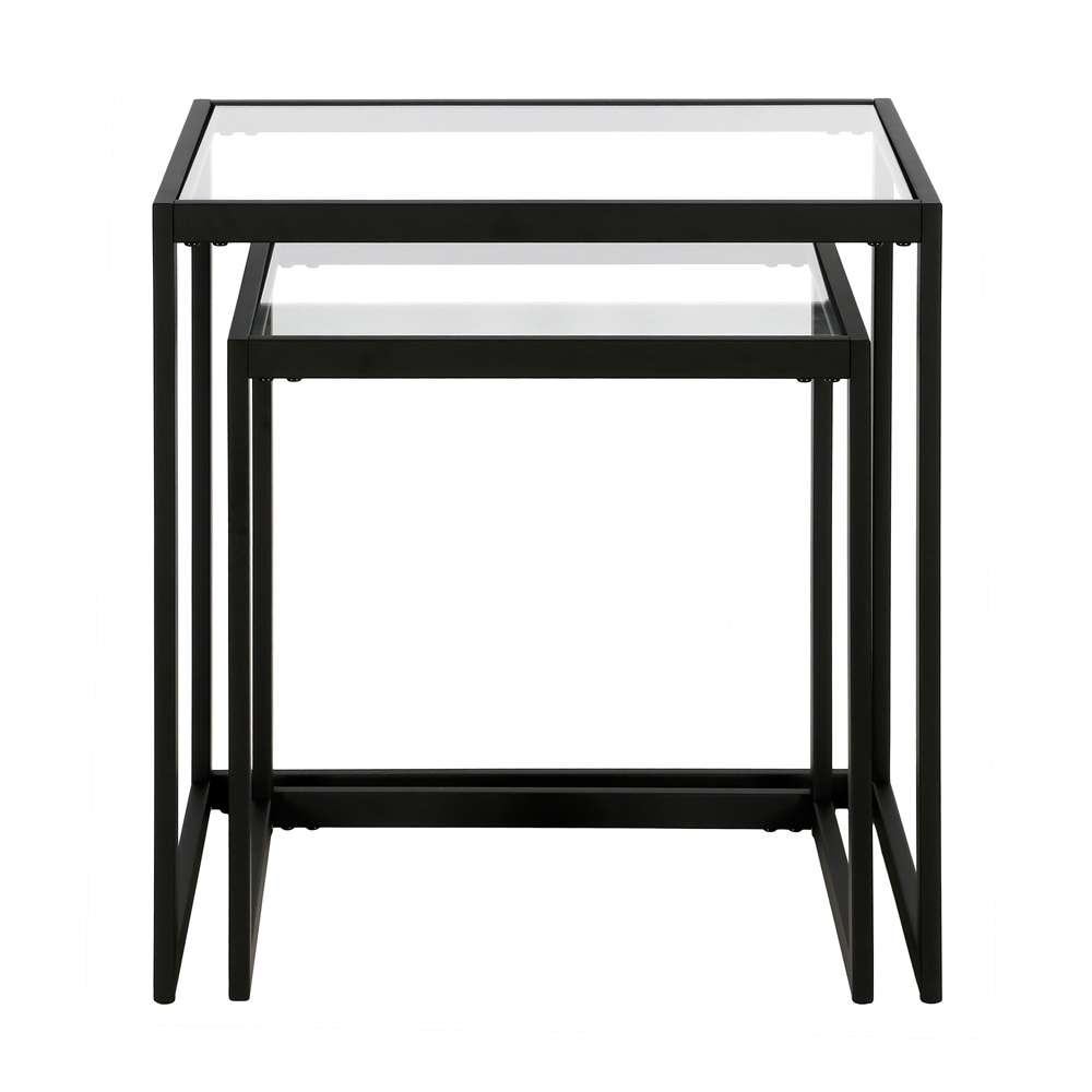 Hudson & Canal - Rocco Rectangular Nested Side Table in Blackened Bronze - ST0554 veiw 3