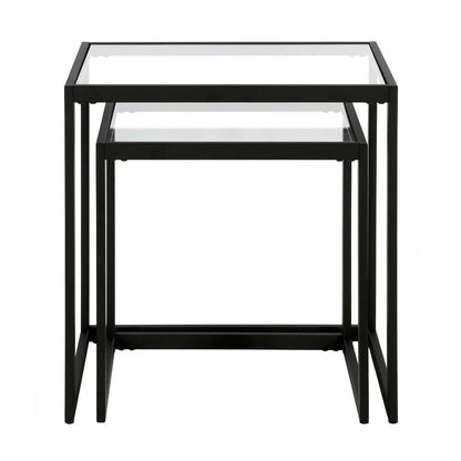 Hudson & Canal - Rocco Rectangular Nested Side Table in Blackened Bronze - ST0554 veiw 3