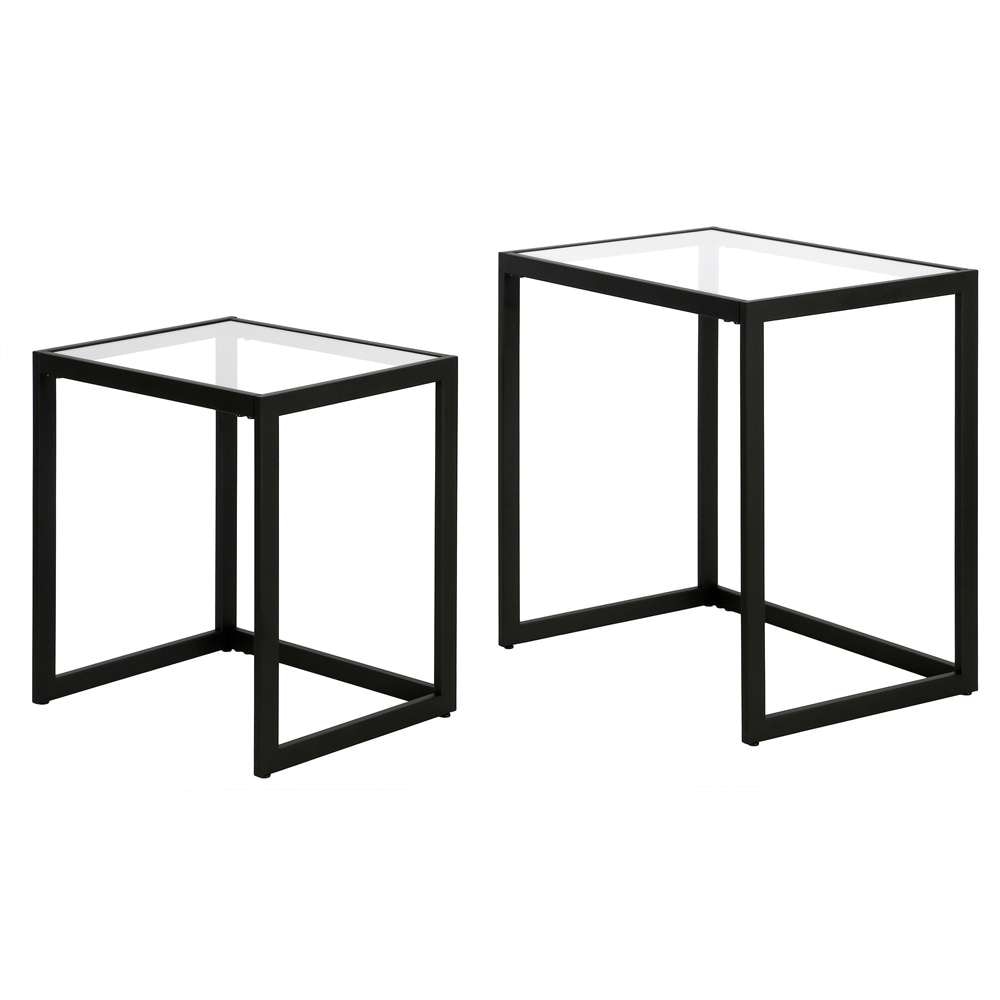 Hudson & Canal - Rocco Rectangular Nested Side Table in Blackened Bronze - ST0554 veiw 4