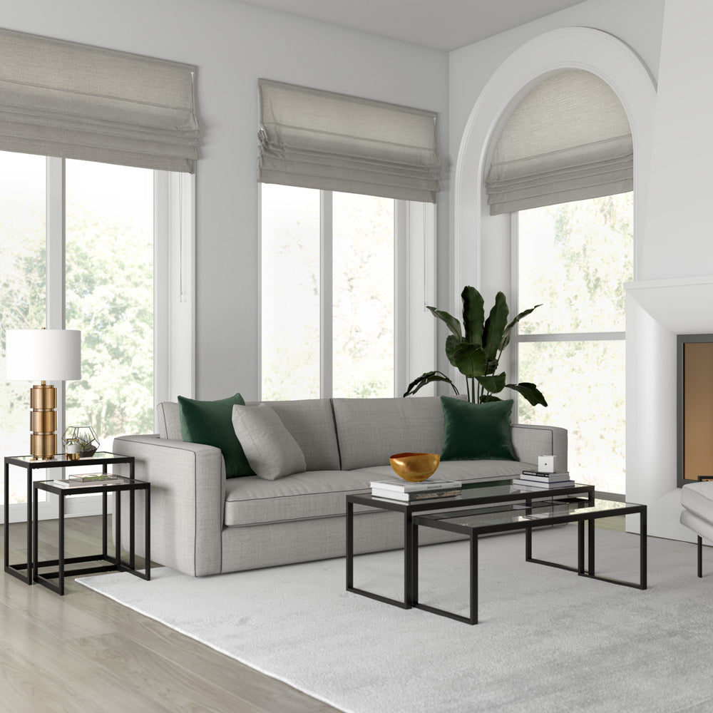 Hudson & Canal - Rocco Rectangular Nested Side Table in Blackened Bronze - ST0554