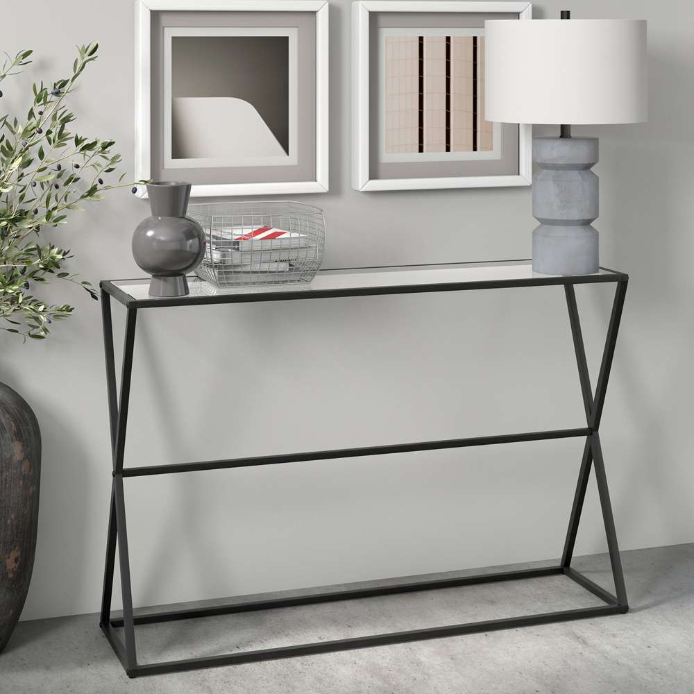 Hudson & Canal - Sabrina 45in Wide Rectangular Console Table in Blackened Bronze - AT0933 veiw 2
