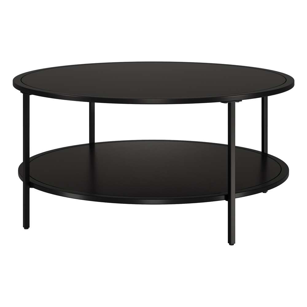 Hudson & Canal - Sivil 36 Wide Round Coffee Table with Metal Top in Blackened Bronze - CT1834 veiw 1