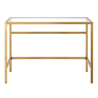 Hudson & Canal - Sivil 42in Wide Rectangular Writing Desk in Brass - OF0878 veiw 3
