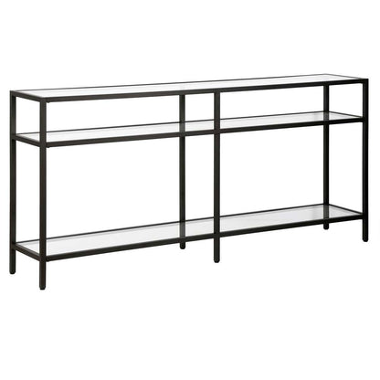 Hudson & Canal - Sivil 64in Wide Rectangular Console Table in Blackened Bronze - AT0593 veiw 1