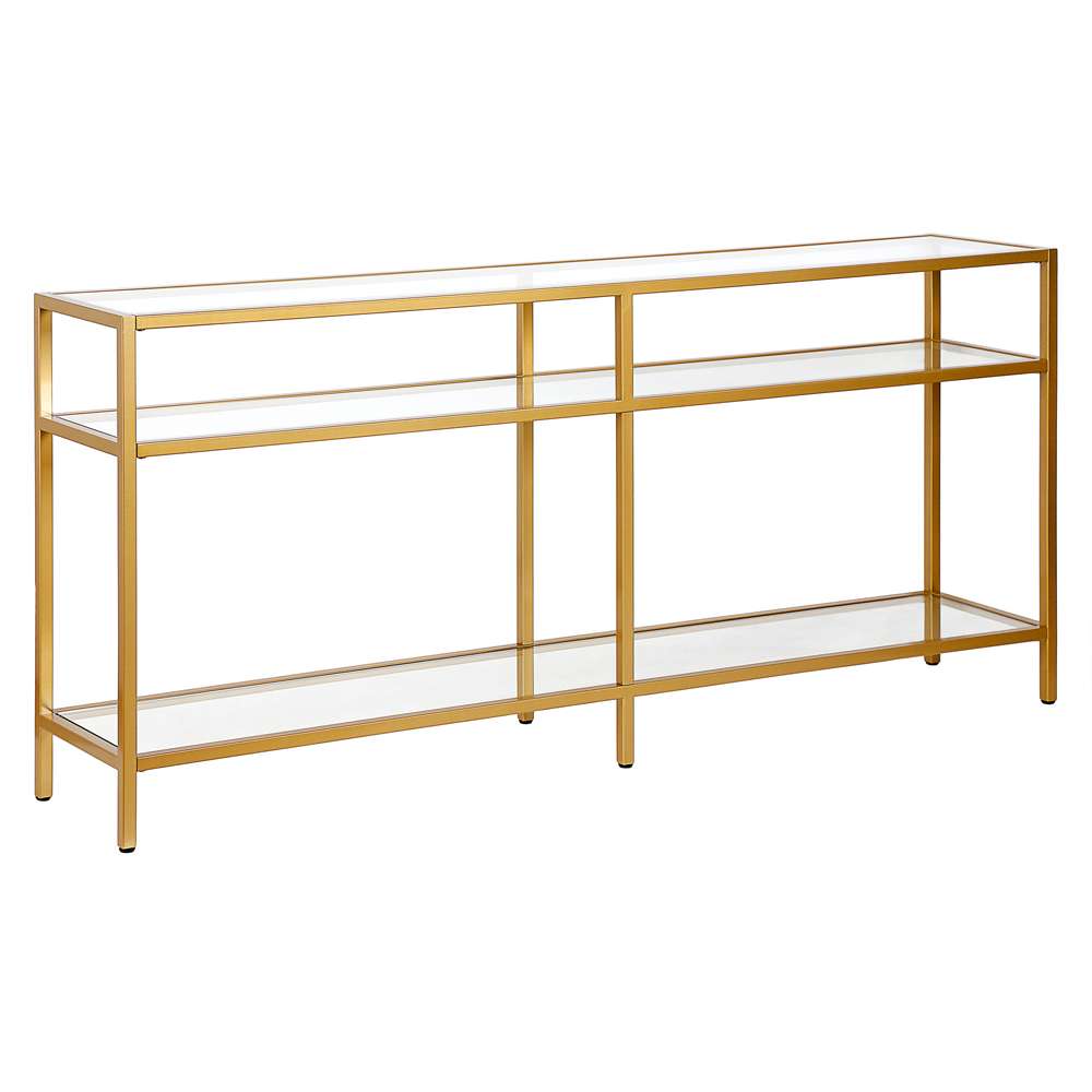 Hudson & Canal - Sivil 64in Wide Rectangular Console Table in Brass - AT0594 veiw 1