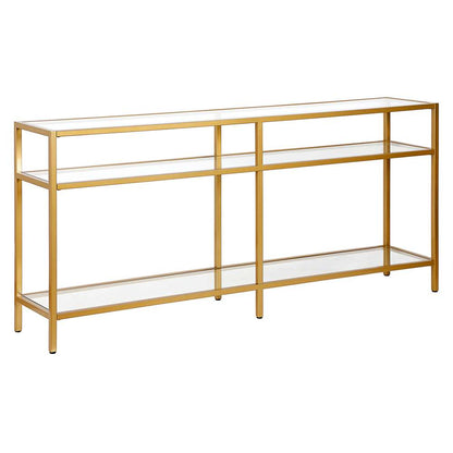 Hudson & Canal - Sivil 64in Wide Rectangular Console Table in Brass - AT0594 veiw 1