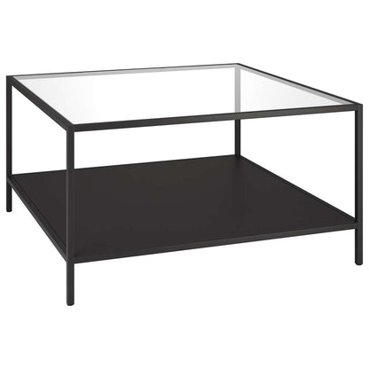 Hudson & Canal - Sivil Square 32in Wide Coffee Table with Metal Shelf in Blackened Bronze - CT1682 veiw 1
