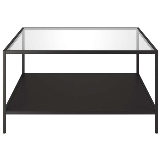 Hudson & Canal - Sivil Square 32in Wide Coffee Table with Metal Shelf in Blackened Bronze - CT1682 veiw 3