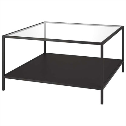 Hudson & Canal - Sivil Square 32in Wide Coffee Table with Metal Shelf in Blackened Bronze - CT1682 veiw 4