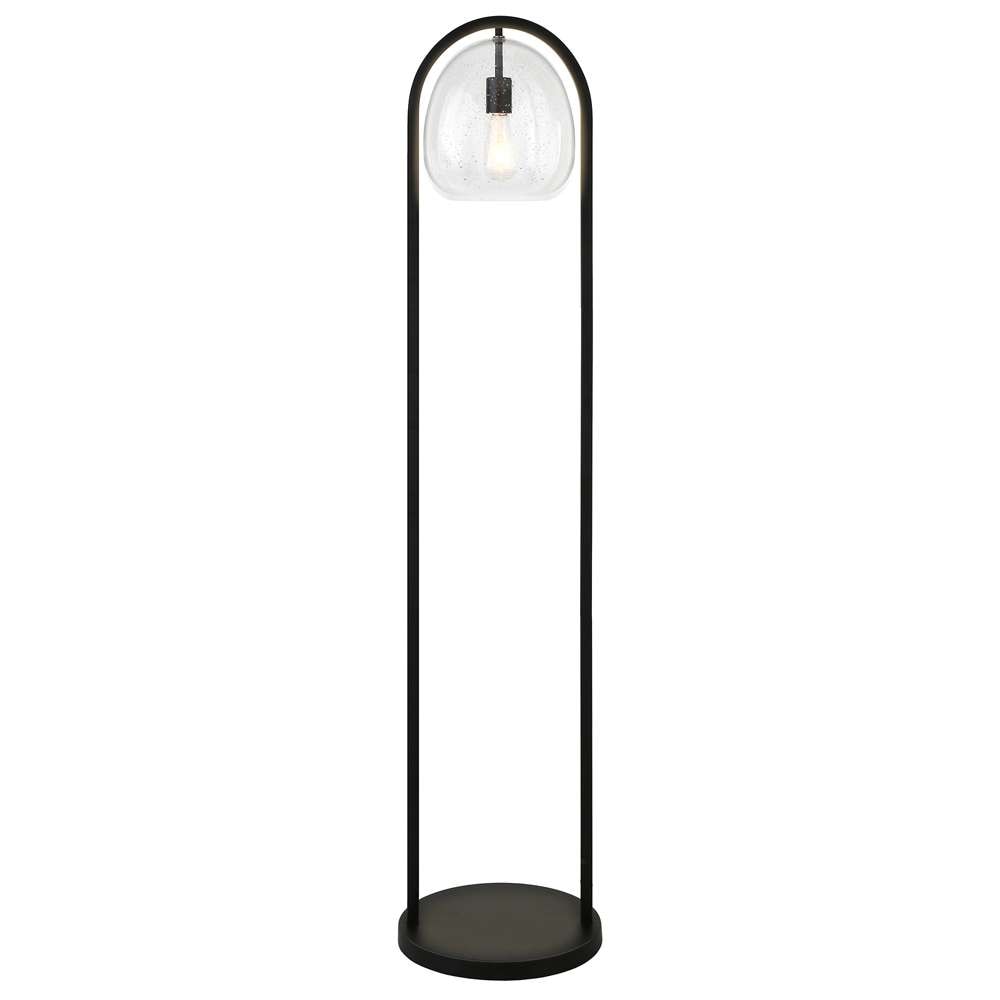 Hudson & Canal - Sydney 64in Floor Lamp with Seeded Glass Shade in Blackened Bronze - FL1584 veiw 3