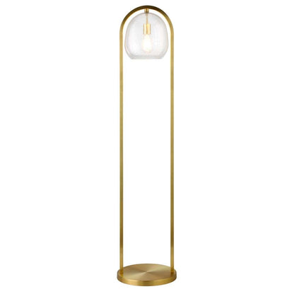 Hudson & Canal - Sydney 64in Floor Lamp with Seeded Glass Shade in Brushed Brass - FL1585 veiw 3