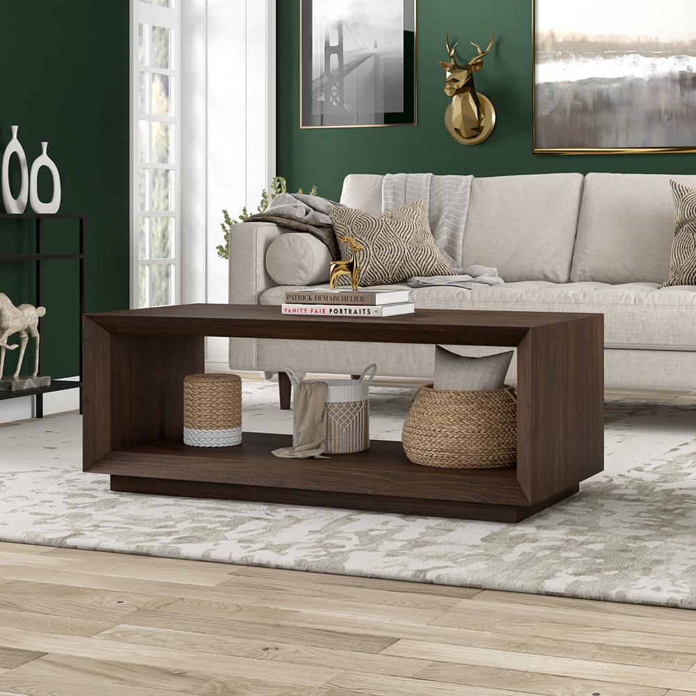 Hudson & Canal - Tannen 48in Wide Rectangular Coffee Table in Alder Brown - CT2158 veiw 7