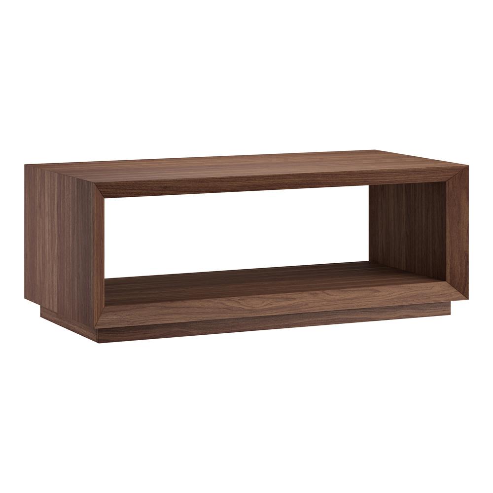 Hudson & Canal - Tannen 48in Wide Rectangular Coffee Table in Satin Walnut - CT2344 veiw 1