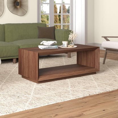 Hudson & Canal - Tannen 48in Wide Rectangular Coffee Table in Satin Walnut - CT2344 veiw 4