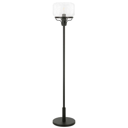 Hudson & Canal - Tatum Globe & Stem Floor Lamp with Glass Shade in Blackened Bronze/Seeded - FL0858 veiw 1