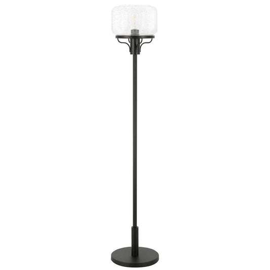 Hudson & Canal - Tatum Globe & Stem Floor Lamp with Glass Shade in Blackened Bronze/Seeded - FL0858 veiw 1