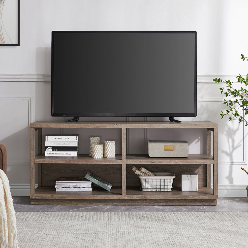 Hudson & Canal - Thalia Rectangular TV Stand for TVs up to 60in in Antiqued Gray Oak - TV1267