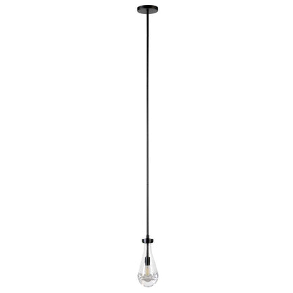 Hudson & Canal - Twyla 5in Wide Pendant with Glass Shade in Blackened Bronze/Clear - PD1829 veiw 1
